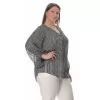 Plus Size Πουκαμίσα - Ασπρόμαυρο Plus Size Πουκαμίσα - Ασπρόμαυρο