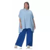 Plus Size Παντελόνα Βισκόζ - Μπλε Plus Size Παντελόνα Βισκόζ - Μπλε