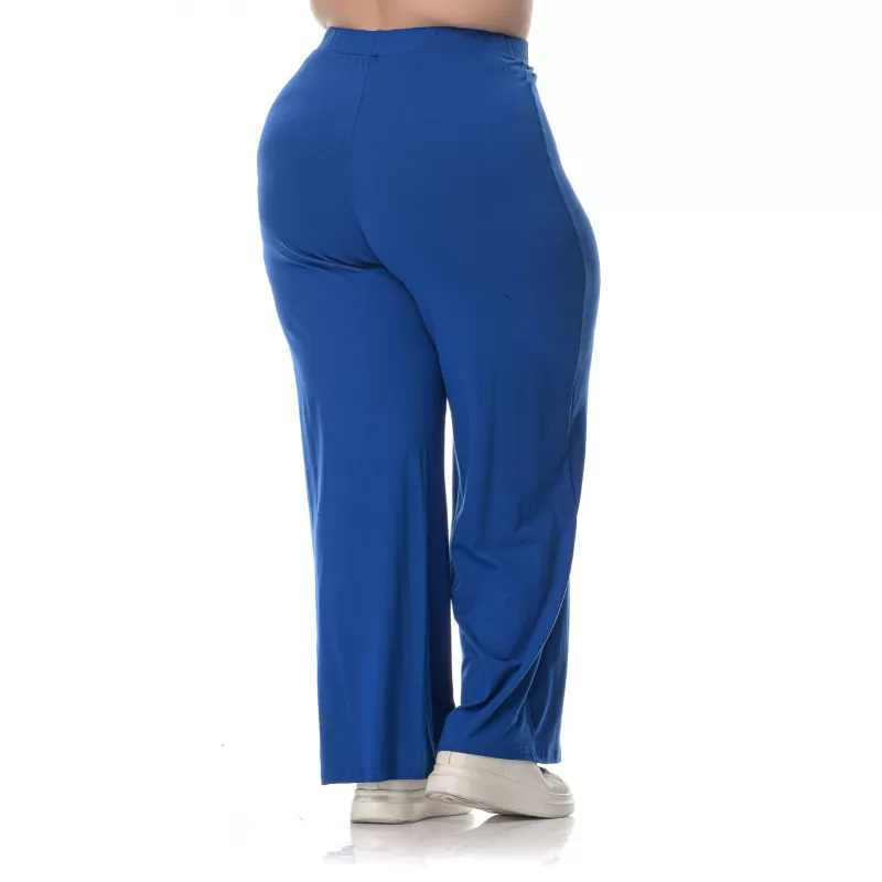 Plus Size Παντελόνα Βισκόζ - Μπλε Plus Size Παντελόνα Βισκόζ - Μπλε