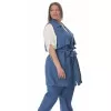 Plus Size Καμπαρντίνα Safari Αμάνικη - Μπλε Plus Size Καμπαρντίνα Safari Αμάνικη - Μπλε