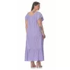 Plus Size Φόρεμα Κεντητό Με Βολάν - Μωβ Plus Size Φόρεμα Κεντητό Με Βολάν - Μωβ