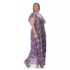 Plus Size Φόρεμα Maxi Floral - Μωβ Plus Size Φόρεμα Maxi Floral - Μωβ