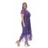 Plus Size Φόρεμα Floral Με Βολάν - Μπλε Plus Size Φόρεμα Floral Με Βολάν - Μπλε