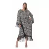 Plus Size Set Φούστα/Τop Με Κρόσια - Ασπρόμαυρο Plus Size Set Φούστα/Τop Με Κρόσια - Ασπρόμαυρο