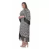 Plus Size Set Φούστα/Τop Με Κρόσια - Ασπρόμαυρο Plus Size Set Φούστα/Τop Με Κρόσια - Ασπρόμαυρο