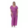 Plus Size Ολόσωμη Φόρμα Πλισέ - Μωβ Plus Size Ολόσωμη Φόρμα Πλισέ - Μωβ