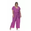 Plus Size Ολόσωμη Φόρμα Πλισέ - Μωβ Plus Size Ολόσωμη Φόρμα Πλισέ - Μωβ