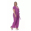 Plus Size Ολόσωμη Φόρμα Πλισέ - Μωβ Plus Size Ολόσωμη Φόρμα Πλισέ - Μωβ