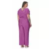 Plus Size Ολόσωμη Φόρμα Πλισέ - Μωβ Plus Size Ολόσωμη Φόρμα Πλισέ - Μωβ