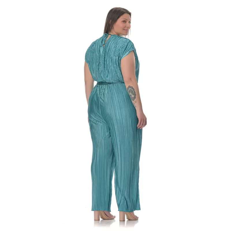 Plus Size Ολόσωμη Φόρμα Πλισέ - Βεραμάν Plus Size Ολόσωμη Φόρμα Πλισέ - Βεραμάν