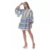 Φόρεμα Boho Mini - Γαλάζιο