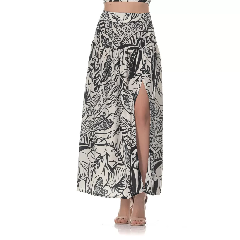 Set Φούστα/Crop Top - Ασπρόμαυρο Set Φούστα/Crop Top - Ασπρόμαυρο