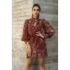Φόρεμα Mini Floral - Καφέ Φόρεμα Mini Floral - Καφέ