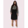 Plus Size Φούστα Midi - Μαύρο Plus Size Φούστα Midi - Μαύρο