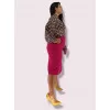 Plus Size Φούστα Midi - Φούξια Plus Size Φούστα Midi - Φούξια