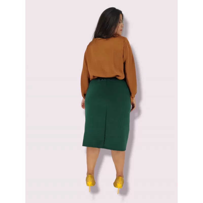 Plus Size Φούστα Midi - Πράσινο Plus Size Φούστα Midi - Πράσινο
