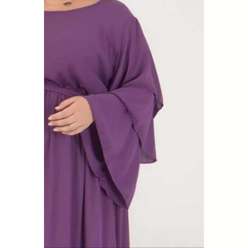 Plus Size Φόρεμα Maxi - Μωβ