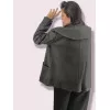 Plus Size Ημίπαλτο - Γκρι Plus Size Ημίπαλτο - Γκρι