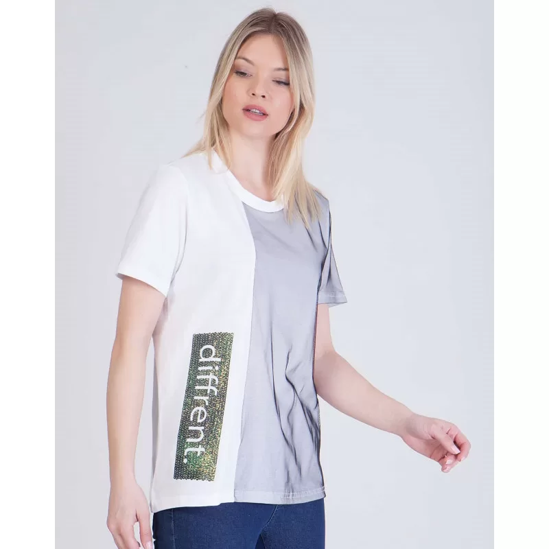 T-Shirt Με Γκλίτερ - Μαύρο T-Shirt Με Γκλίτερ - Μαύρο