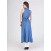 Φόρεμα Maxi Jean Αμάνικο - Μπλε Φόρεμα Maxi Jean Αμάνικο - Μπλε