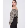 Μπλούζα Έξωμη Animal Print - Μπεζ Μπλούζα Έξωμη Animal Print - Μπεζ