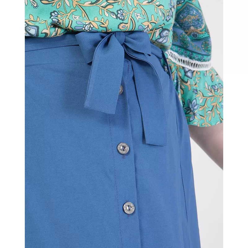 Plus Size Φούστα Maxi - Μπλε Plus Size Φούστα Maxi - Μπλε