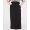 Plus Size Φούστα Maxi - Μαύρο Plus Size Φούστα Maxi - Μαύρο