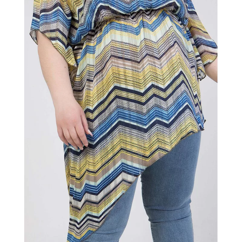 Plus Size Tunic Ασύμμετρη - Κίτρινη (Εμπριμέ) Plus Size Tunic Ασύμμετρη - Κίτρινη (Εμπριμέ)