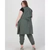 Plus Size Καμπαρντίνα Safari Αμάνικη - Χακί Plus Size Καμπαρντίνα Safari Αμάνικη - Χακί