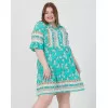 Plus Size Φόρεμα Floral - Βεραμάν Plus Size Φόρεμα Floral - Βεραμάν