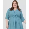 Plus Size Φόρεμα Σεμιζιέ - Γαλάζιο Plus Size Φόρεμα Σεμιζιέ - Γαλάζιο