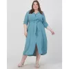 Plus Size Φόρεμα Σεμιζιέ - Γαλάζιο Plus Size Φόρεμα Σεμιζιέ - Γαλάζιο