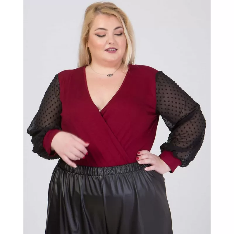 Plus Size Κρουαζέ Body - Μαύρο Plus Size Κρουαζέ Body - Μαύρο