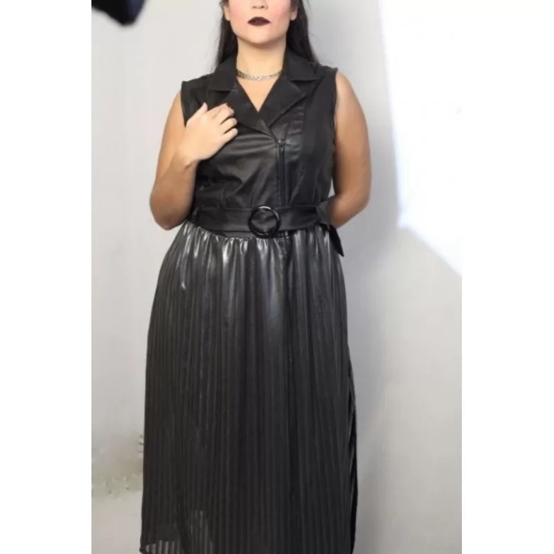 Plus Size Μεταλλικό Jacket Διαφάνεια - Μαύρο Plus Size Μεταλλικό Jacket Διαφάνεια - Μαύρο