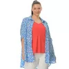 Plus Size Πουκάμισο Floral Tropical - Γαλάζιο Plus Size Πουκάμισο Floral Tropical - Γαλάζιο