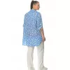 Plus Size Πουκάμισο Floral Tropical - Γαλάζιο Plus Size Πουκάμισο Floral Tropical - Γαλάζιο
