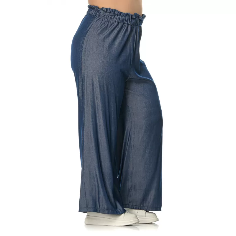 Plus Size Denim Jean Παντελόνα - Μπλε Plus Size Denim Jean Παντελόνα - Μπλε