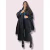 Plus Size Κάπα/Παλτό με Κουμπιά - Μπλε Plus Size Κάπα/Παλτό με Κουμπιά - Μπλε