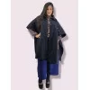 Plus Size Κάπα/Παλτό με Κουμπιά - Μπλε Plus Size Κάπα/Παλτό με Κουμπιά - Μπλε