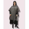 Plus Size Κάπα/Παλτό με Κουμπιά - Μπλε Plus Size Κάπα/Παλτό με Κουμπιά - Μπλε