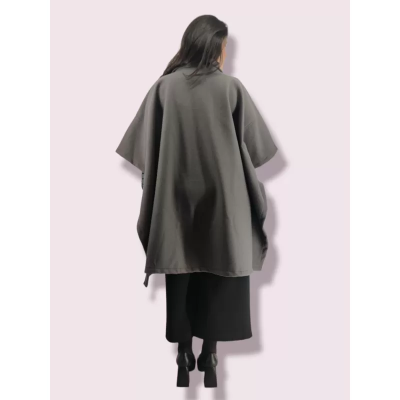 Plus Size Κάπα/Παλτό με Κουμπιά - Μπλε Plus Size Κάπα/Παλτό με Κουμπιά - Μπλε