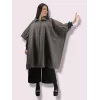 Plus Size Κάπα/Παλτό με Κουμπιά - Μπλε Plus Size Κάπα/Παλτό με Κουμπιά - Μπλε