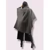 Plus Size Κάπα/Παλτό με Κουμπιά - Μπλε Plus Size Κάπα/Παλτό με Κουμπιά - Μπλε