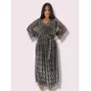 Plus Size Βραδινό Φόρεμα Μεταλιζέ - Μαύρο Plus Size Βραδινό Φόρεμα Μεταλιζέ - Μαύρο