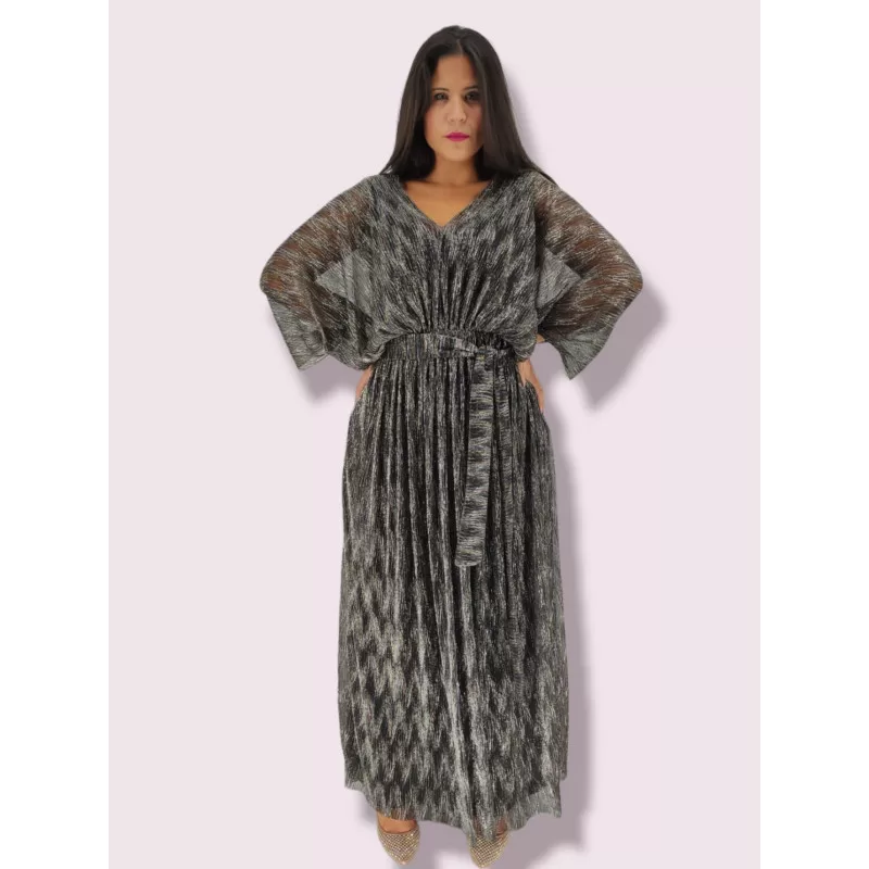 Plus Size Βραδινό Φόρεμα Μεταλιζέ - Μαύρο Plus Size Βραδινό Φόρεμα Μεταλιζέ - Μαύρο