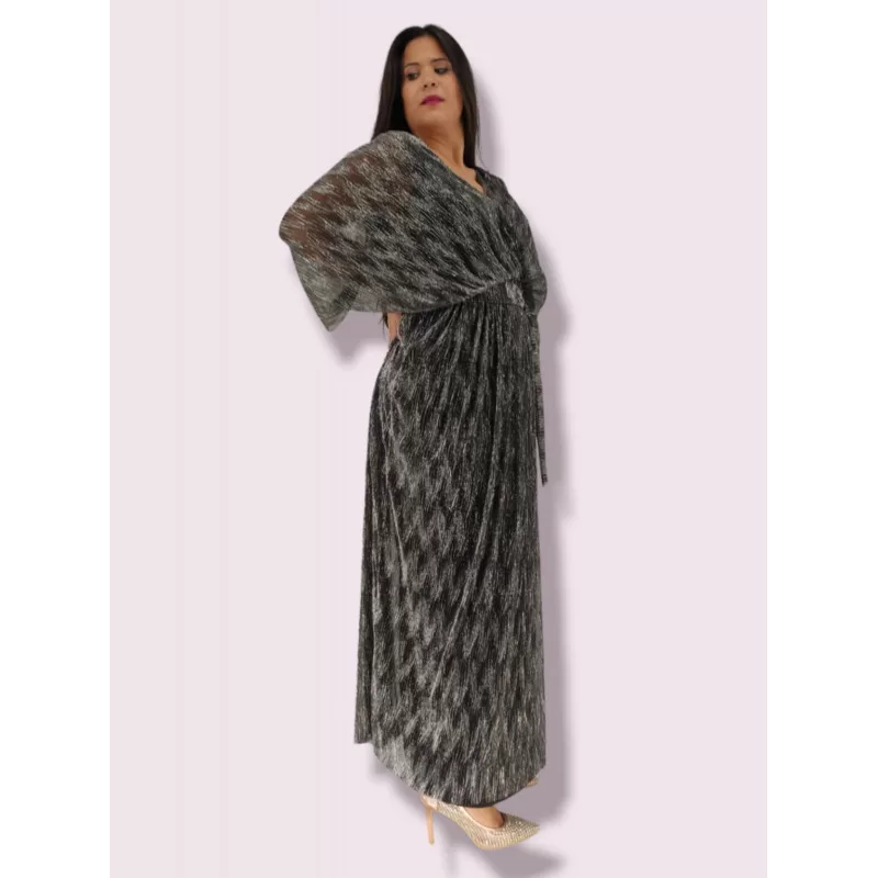 Plus Size Βραδινό Φόρεμα Μεταλιζέ - Μαύρο Plus Size Βραδινό Φόρεμα Μεταλιζέ - Μαύρο