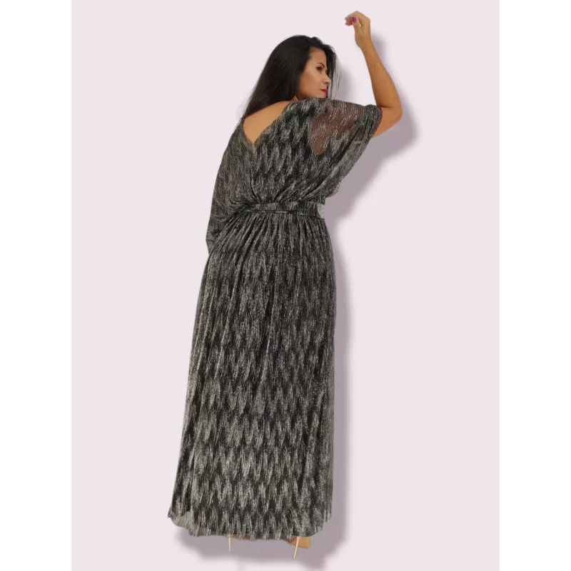 Plus Size Βραδινό Φόρεμα Μεταλιζέ - Μαύρο Plus Size Βραδινό Φόρεμα Μεταλιζέ - Μαύρο