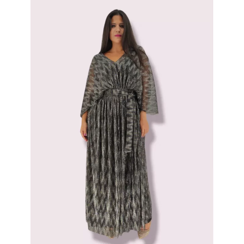 Plus Size Βραδινό Φόρεμα Μεταλιζέ - Μαύρο Plus Size Βραδινό Φόρεμα Μεταλιζέ - Μαύρο