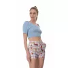 Crop Top Ριπ - Γαλάζιο Crop Top Ριπ - Γαλάζιο