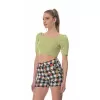 Crop Top Ριπ - Λαχανί Crop Top Ριπ - Λαχανί